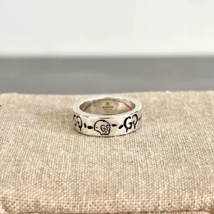 구찌 고스트 실버 링 반지 477339