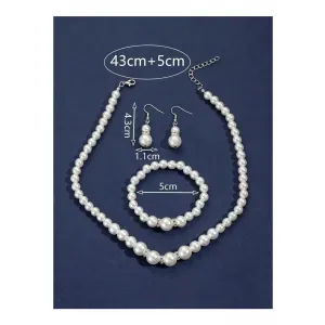 숙녀 쥬얼리 세트, 진주 귀걸이목걸이, 깃털 가위,진주 머리핀 22개세트